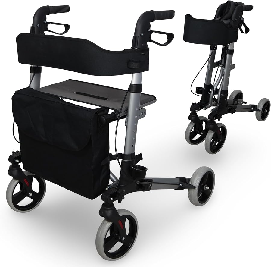 Rollator Street pieghevole con struttura a crociera